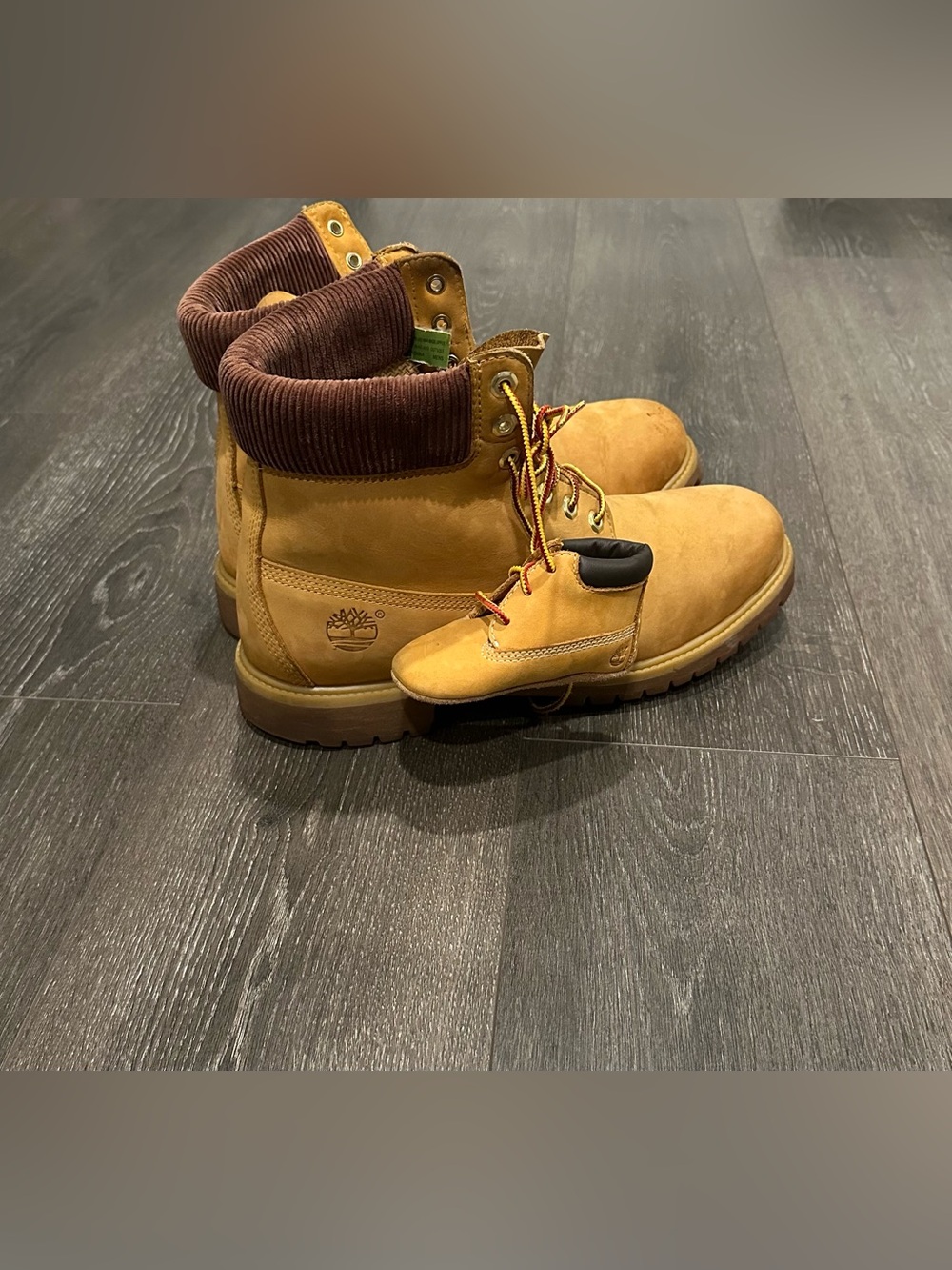 Timberland Wheat Nubuck Brown Collar Workwear Boots Mens Sz 12